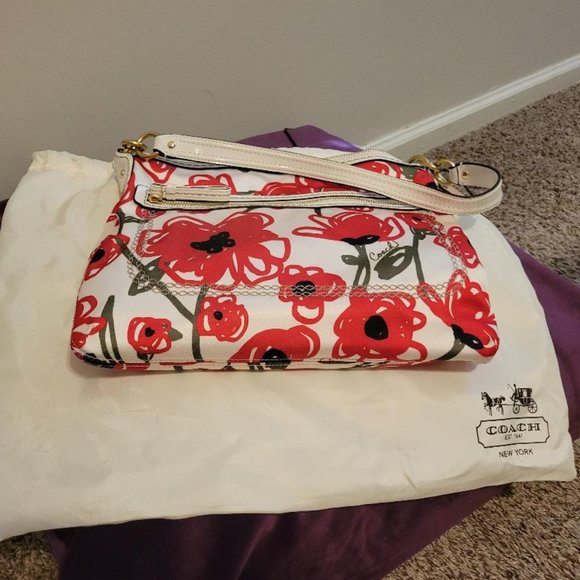 Coach Red Flower Crossbody - Picture 5 of 6
